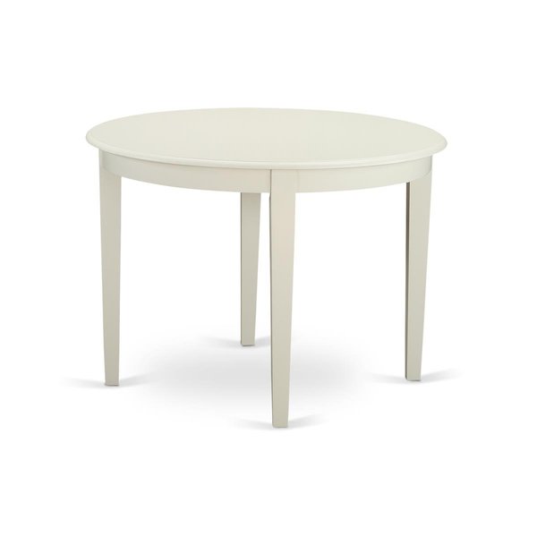 East West Furniture East West Furniture BOT-WHI-T Boston Table 42 in. Round with 4 Tapered Legs; White Finish BOT-WHI-T